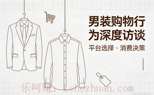 男装购物行为在线深访